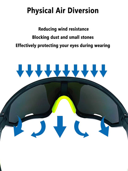 Cycling Sunglasses for Men & Women – UV400 Sports Glasses for MTB & Road Bikes