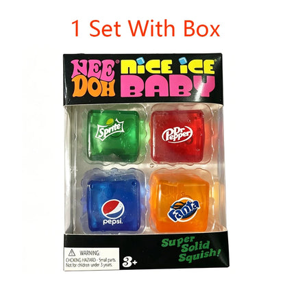 Squishy Needoh Nice Cube Sensory Toy - Stress Relief Fidget Cube for Anxiety, Focus, Adults & Kids Gift