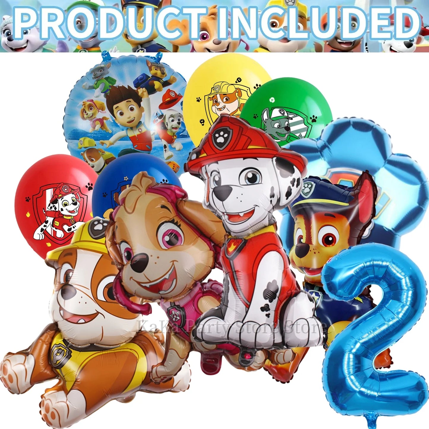 PAW Patrol Birthday Party Supplies Set – Tablecloth, Plates, Cups & Balloons Kids Party Decor for Birthday, Baby Shower & Favors
