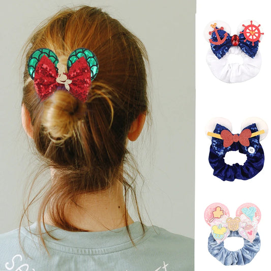 Velvet Mouse Scrunchies - Cute Elastic Ponytail Holders & Hair Accessories for Girls