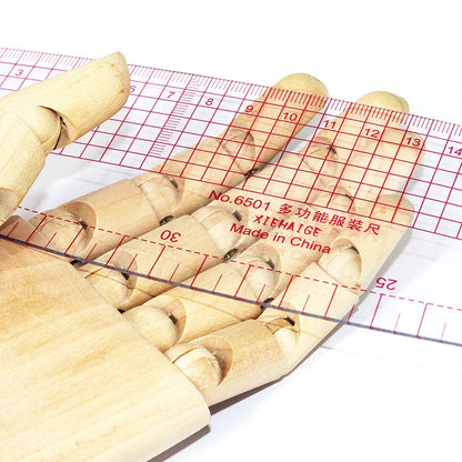 Multi-Functional Sewing Ruler - 58cm Curve & 40cm Straight Grading Ruler with Built-In Scale