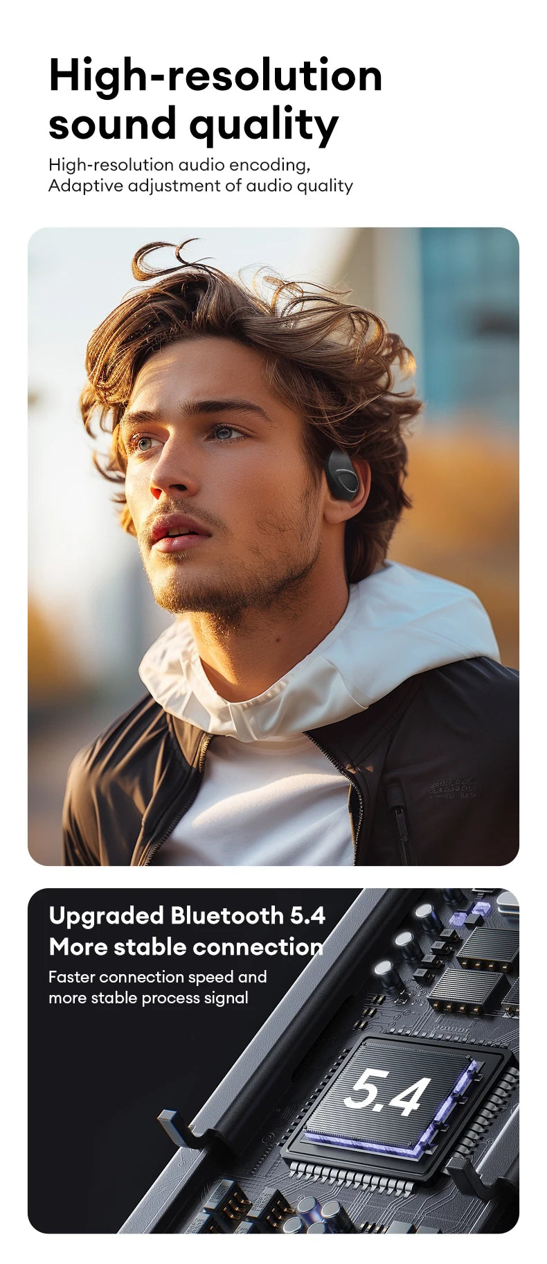 Lenovo X15 PRO Ⅱ OWS Bluetooth 5.4 Earphones – Sport Earbuds with Ear Hook, HD HiFi Surround Sound Headphones