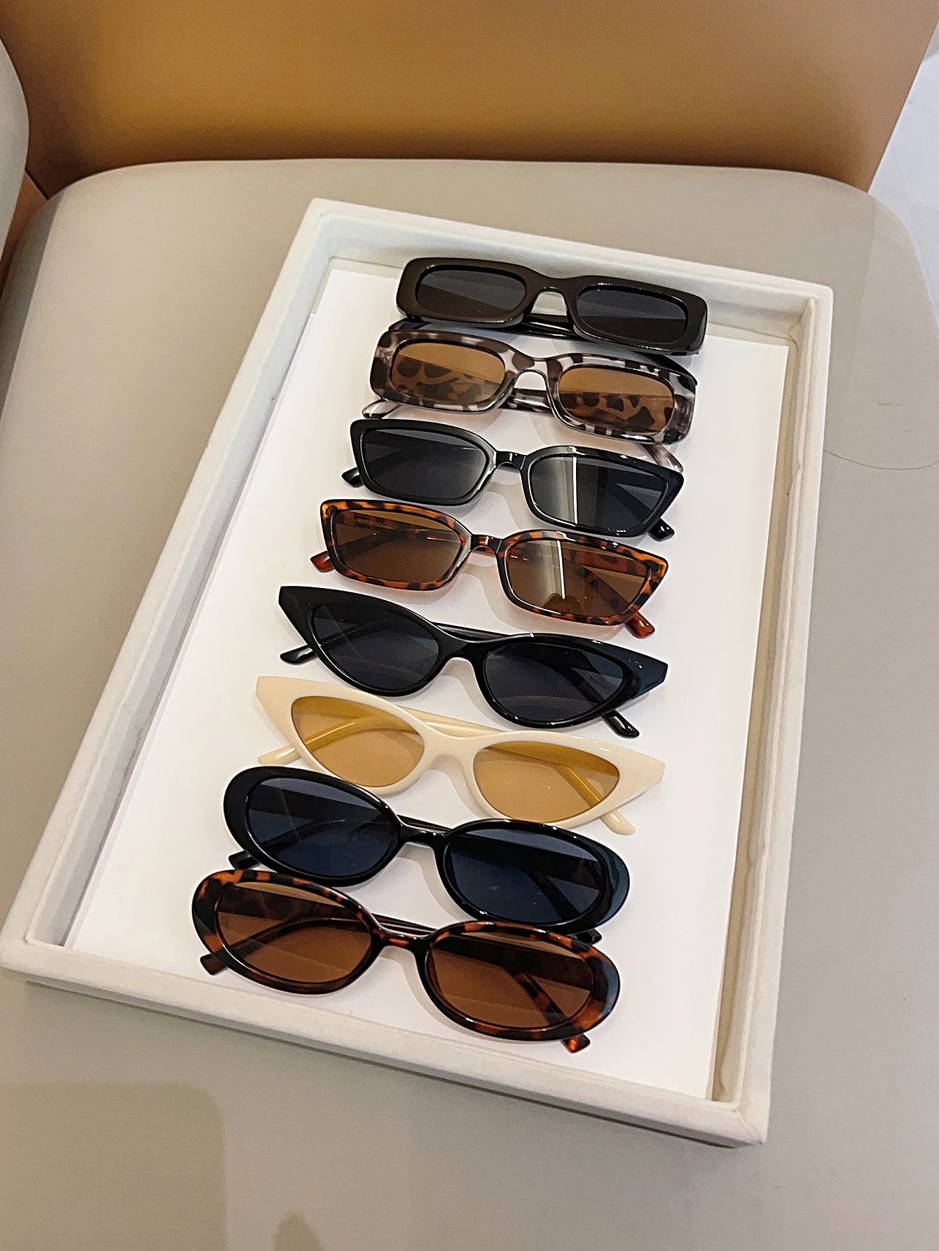 8Pcs/14Pcs Women’s Fashion Glasses Set - Mixed Chic Black Tortoiseshell & Leopard Frame Eyewear Gift Collection