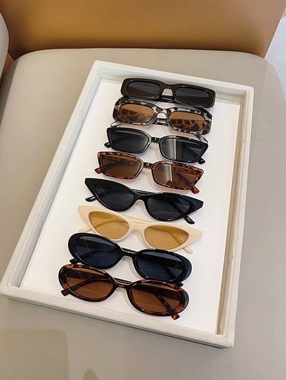 8Pcs/14Pcs Women’s Fashion Glasses Set - Mixed Chic Black Tortoiseshell & Leopard Frame Eyewear Gift Collection