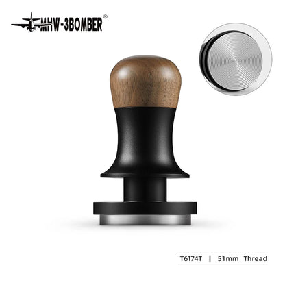 MHW-3BOMBER 30lb Calibrated Coffee Tamper – 51mm/53mm/58mm Flat Espresso Tamper with Spring-Loaded Pressure for Baristas