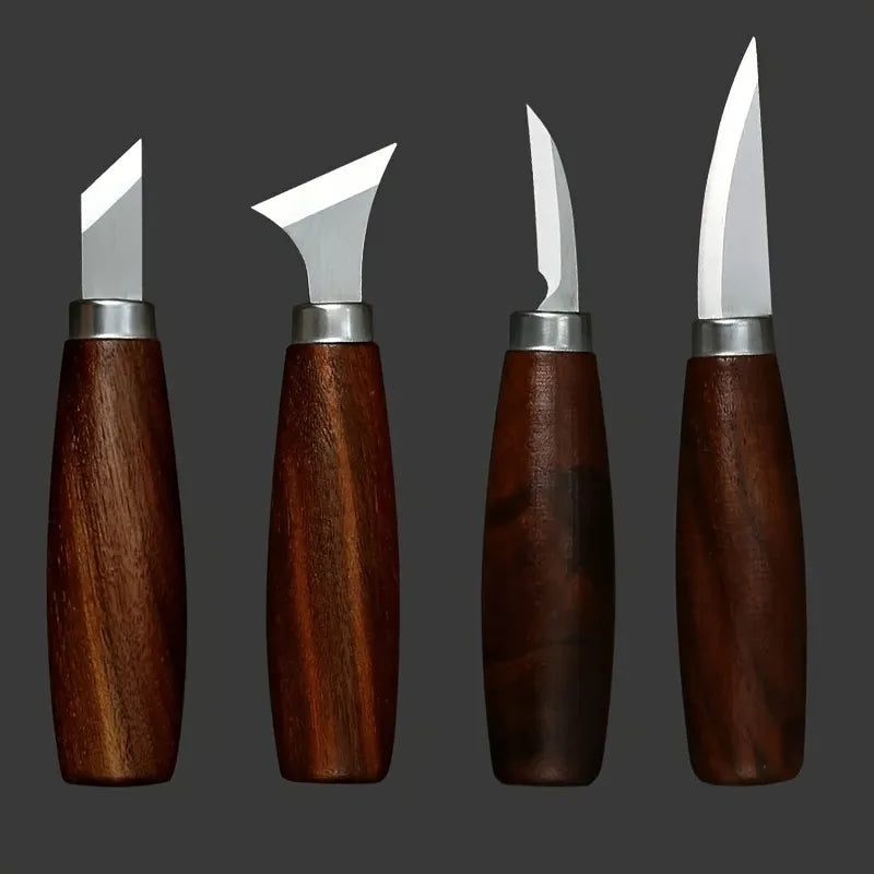 Wood Carving Knife Set - DIY Manual Woodworking Chisel Tools for Carving, Chipping & Craft Projects