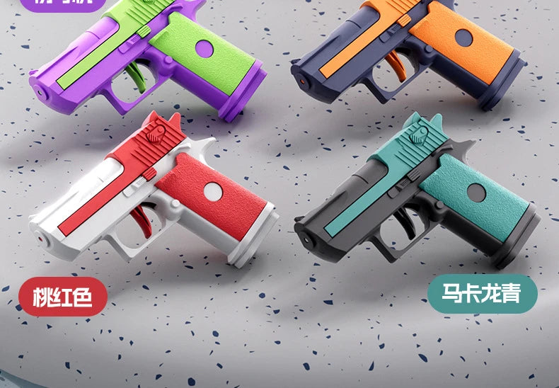 Mini Desert Eagle Water Gun – Mechanical Continuous Firing Small Pistol for Kids, Summer Beach & Pool Toy