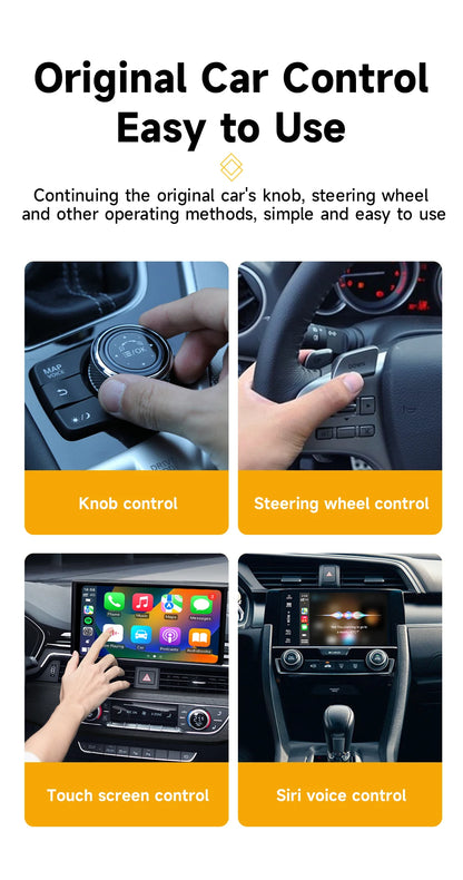 2025 HEYINCAR 2-in-1 Wireless Android Auto & CarPlay Adapter – Plug and Play for Kia, Volvo, Audi, MG, VW, Hyundai, Jeep