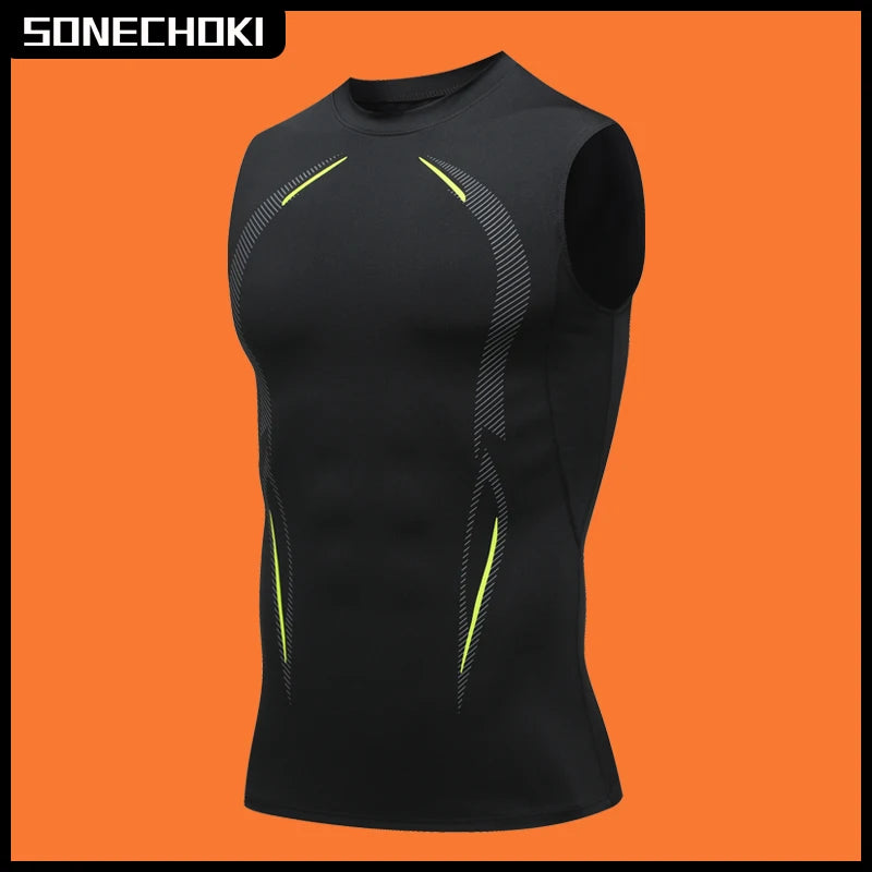Men’s Compression Tank Top – Sleeveless Quick-Dry Gym & Running Shirt, Fitness Bodybuilding Workout Muscle Vest