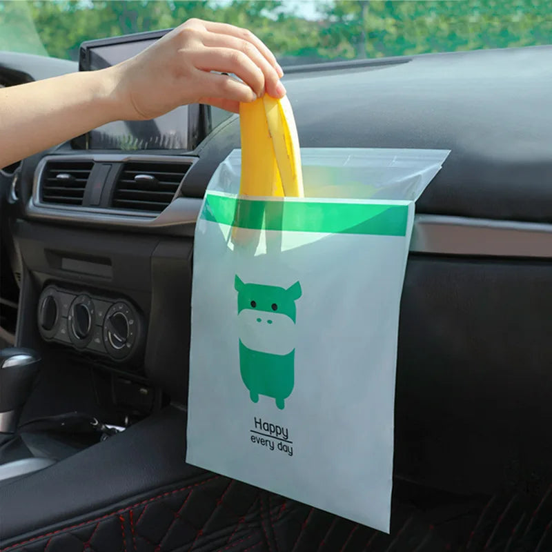 Car Trash Bag - Disposable Self-Adhesive Hanging Garbage Storage Bag for Auto Seat Back, Office and Kitchen Use