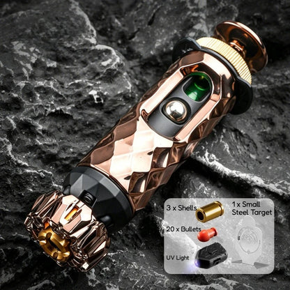 Alloy Shell-Ejecting Toy Launcher Set - Portable Finger Spinning Fidget Toy and Sensory Desk Gadget Gift for Boys