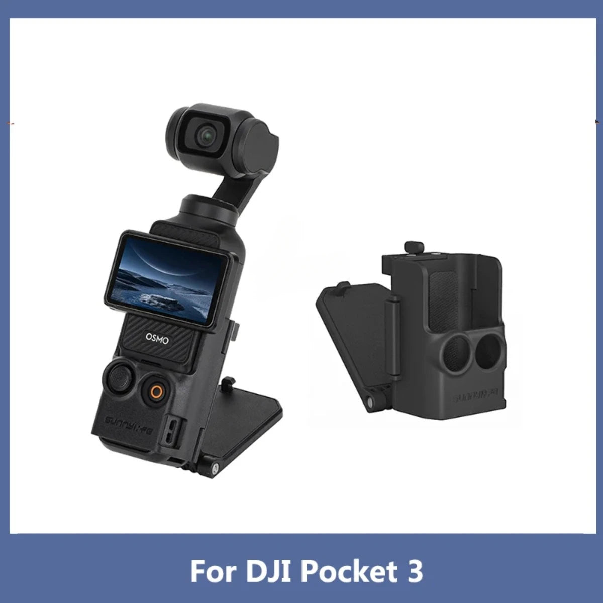 Magnetic Clip Mount for DJI Osmo Pocket 3 – Vlog, Cycling & Tabletop Camera Holder Accessory