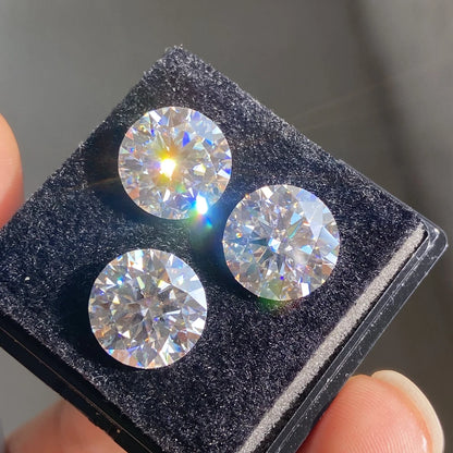 1CT Lab-Grown Moissanite Diamonds – D Color VVS1 Loose Gemstones, Full Size 0.7mm-20mm