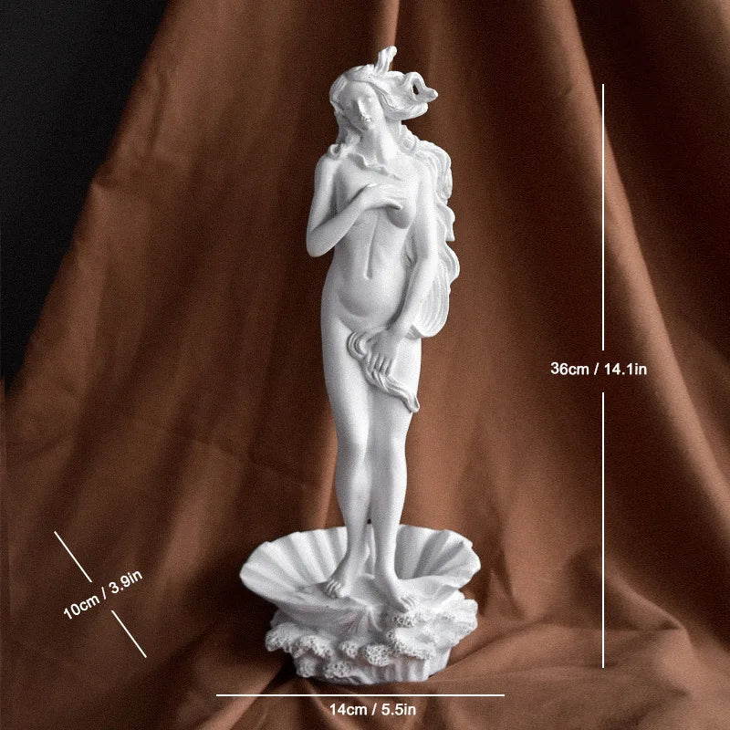 Aphrodite Greek Goddess Sculpture – Venus Figurine Human Body Art Ornament for Home, Office, and Living Room Decor