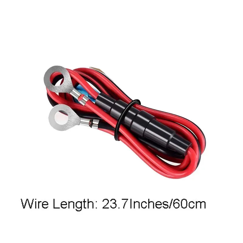 USB Car Charger Socket Cable 60cm Cigarette Lighter Wiring Harness with 10A Fuse for Car, Marine, Motorcycle, ATV & RV Power Upgrade Cable