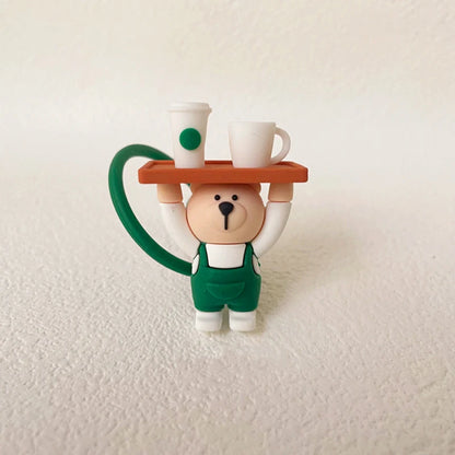 Cute Cartoon Bear Silicone Straw Covers – Dust Plug Cap for 7-8mm Large Caliber Drinking Cups