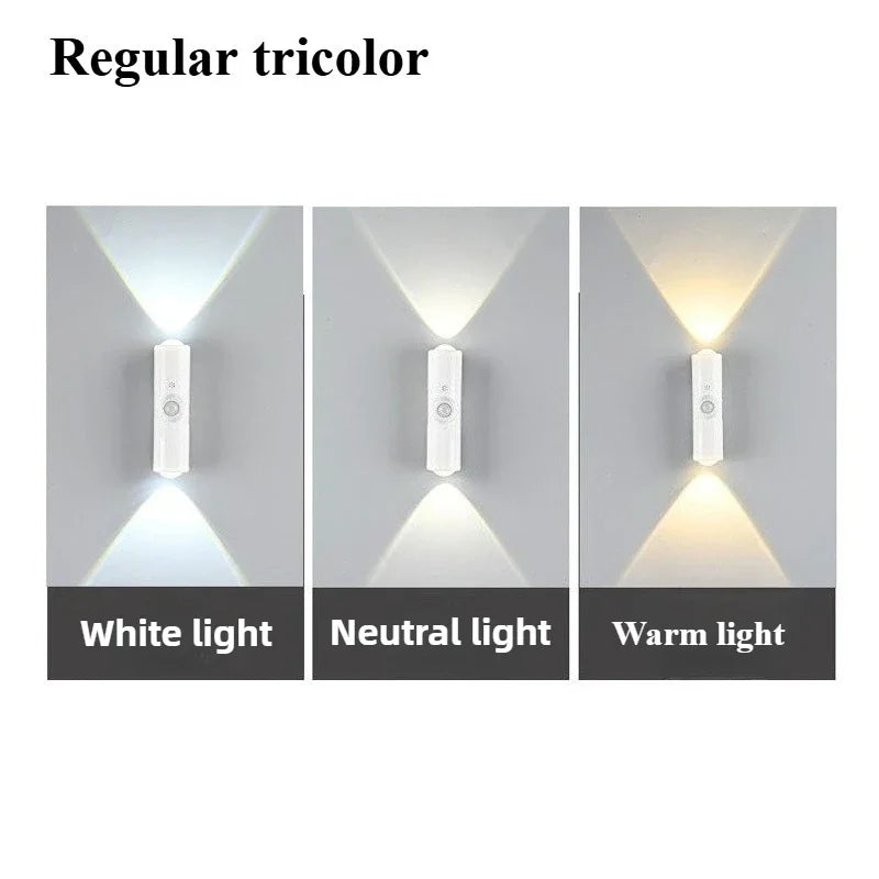 Smart RGB Gradient Night Light - Magnetic Motion Sensor Rechargeable Wall Lamp for Bedroom, Bathroom & Closet