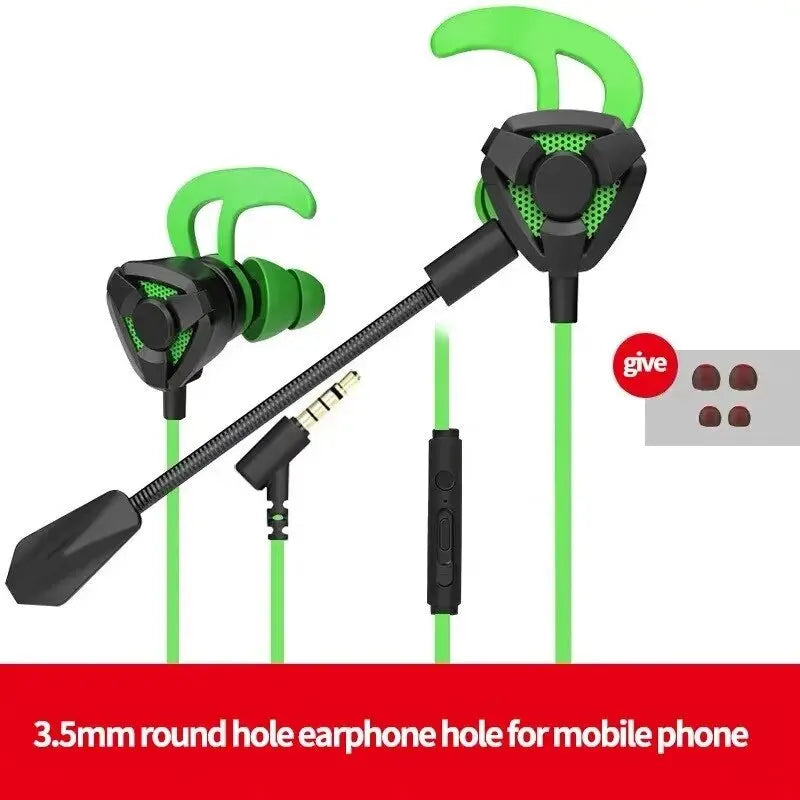 ESports Gaming Earbuds with Microphone - Noise Cancelling Wired Headset for Mobile & PC, PUBG Compatible