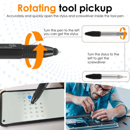 12-in-1 EDC Multitool Pen - LED Light, Level, Bottle Opener, Stylus & Screwdriver for Men