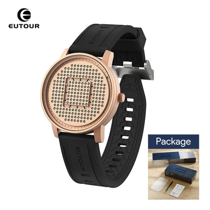 EUTOUR 2025 Magnetic Quartz Casual Watch – Simple Silicone Strap, Unisex Men’s Fashion Watch