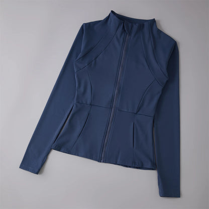 Women’s Sports Windbreaker Jacket — Long Sleeve Workout Top, Running Sweatshirt, Yoga Activewear