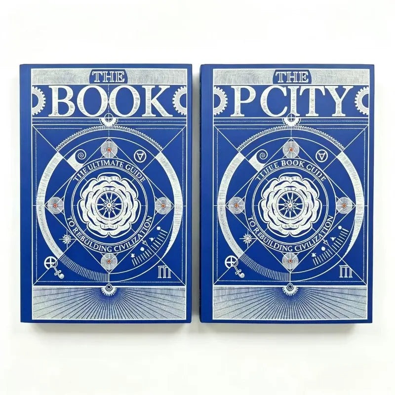 Blue Mysterious Symbol Book - Occult Civilization Guide Hardcover Desktop Collectible Gift for Book Lovers