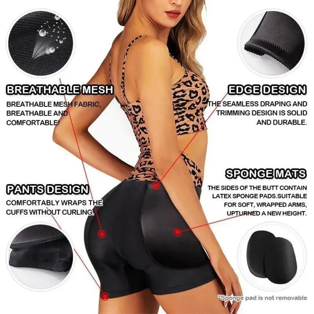 Plus Size Butt Lifter Padded Panties – Women’s Shapewear Hip Enhancer & Tummy Control Shorts