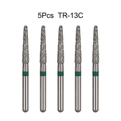 5pcs Dental Diamond Burs Drill FG 1.6mm – High-Speed Handpiece Burs for Polishing & Whitening