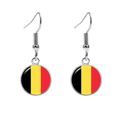 France National Flag Earrings - Multicolor Country Flag Jewelry for Women, Travel Pride & Celebration Gifts
