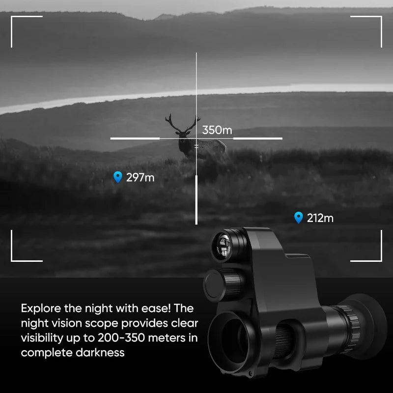 1920×1080 OLED Night Vision Scope - HD Day & Night Monocular with Photo/Video Recording and Up to 300M Observation Range