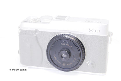 EF-M RF LM L39 M4/3 FX E-Mount Pan-Focus 30mm f/10 Free Focus Lens — Playful Street & Vintage Film Style for Mirrorless Cameras