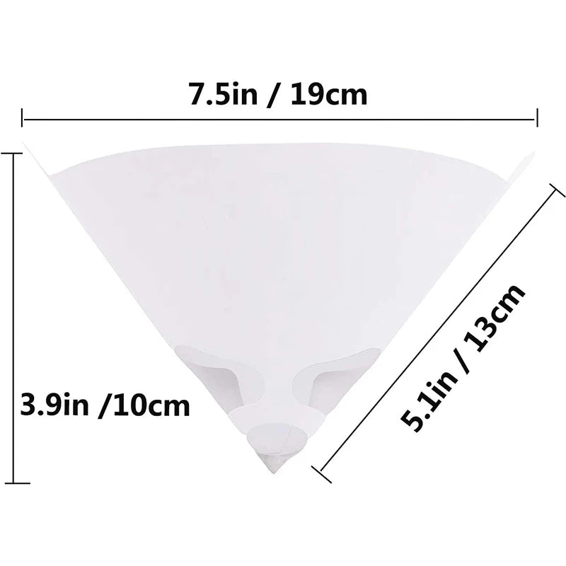 Disposable Paint Filter Paper - 100 Mesh Conical Straining Cup Funnel for Purifying Paint, Nylon Micron Mesh, Available in 10/20/30/60Pcs