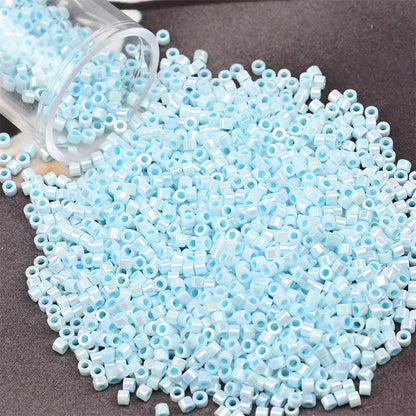 11/0 Mini Glass Beads – 2000PCS Small Cylindrical Beads for DIY Jewelry Making, Necklaces & Bracelets, 10g/Pack