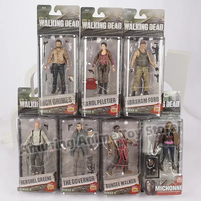 The Walking Dead PVC Action Figure Set - Abraham Ford, Rick Grimes & The Governor Models 6 Styles