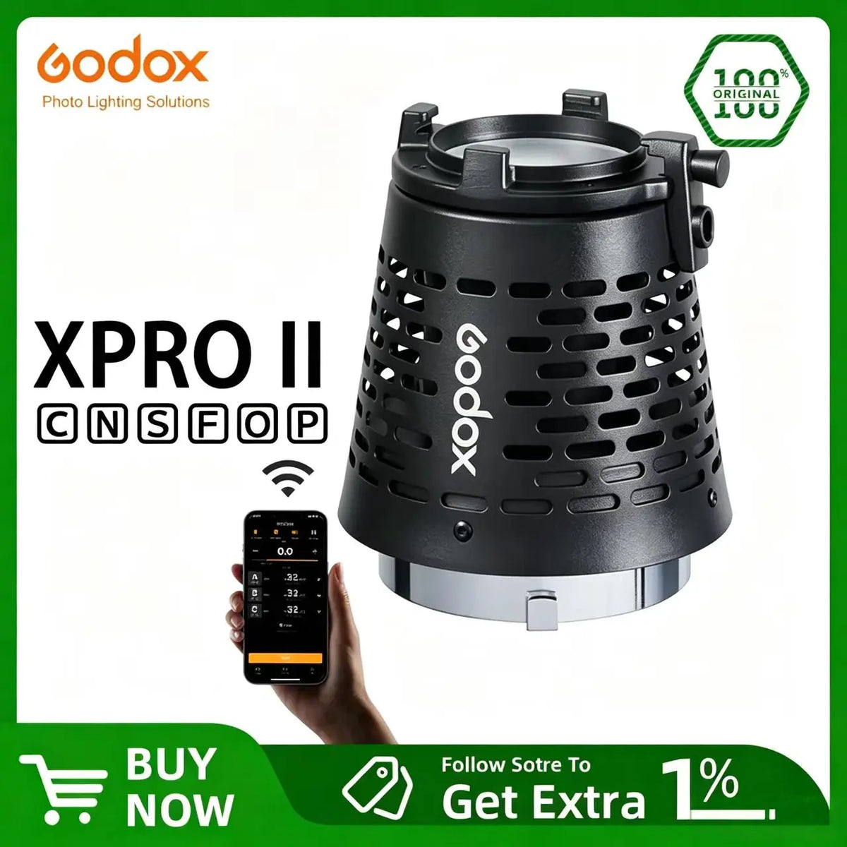 Godox SA-17 Adapter Snoot - Bowens Mount Adapter for SA-P Projector with S30, S60, VL150, SL150W, SL150II and VL300 Lights