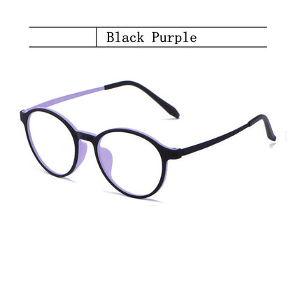 Ultra-Light Retro Round Glasses Frame for Men & Women, TR90 Titanium Fashion Eyewear for Daily Office & Everyday Wear