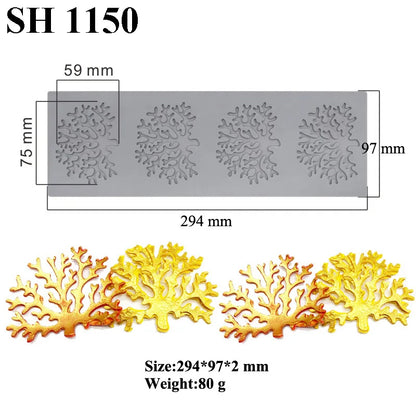 Hollow Chocolate Chips Silicone Baking Mold — Leaf & Honeycomb Design Sugarcraft Lace Mat for Dessert Decoration