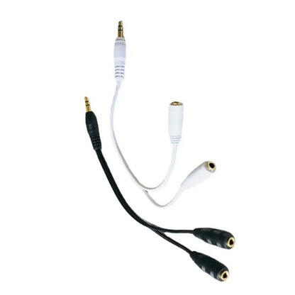 Dual Female 3.5mm Audio Y Splitter Cable 1 Male to 2 Female Adapter for Earphones Headphones MP3 MP4