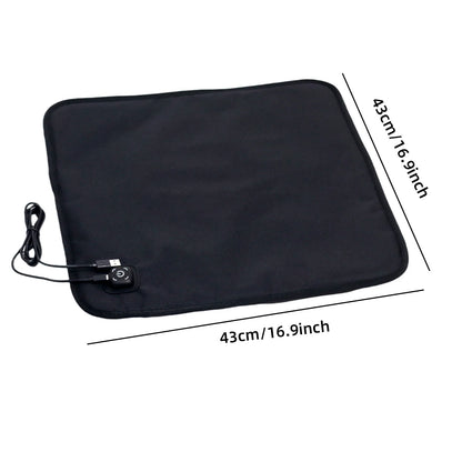 Winter USB Heated Seat Cushion 90x43cm – Waterproof 3-Level Temperature Heating Pad for Car, Office, Bed & Outdoor Use