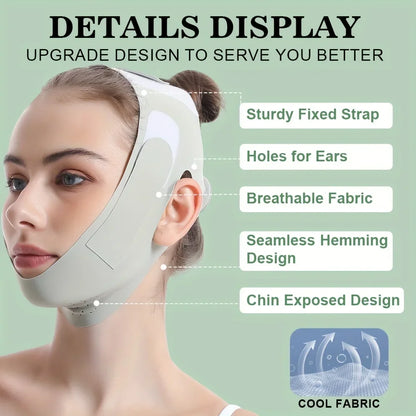 Reusable V-Line Face Slimming Band — Chin & Cheek Lift Facial Massage Strap for Women, Skin Care & Beauty Tool