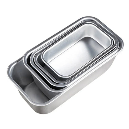 5-Size Aluminum Loaf Pan Set – Non-Stick Rectangle Baking Molds for Bread, Cake, Brownie, Cheese & Pastry
