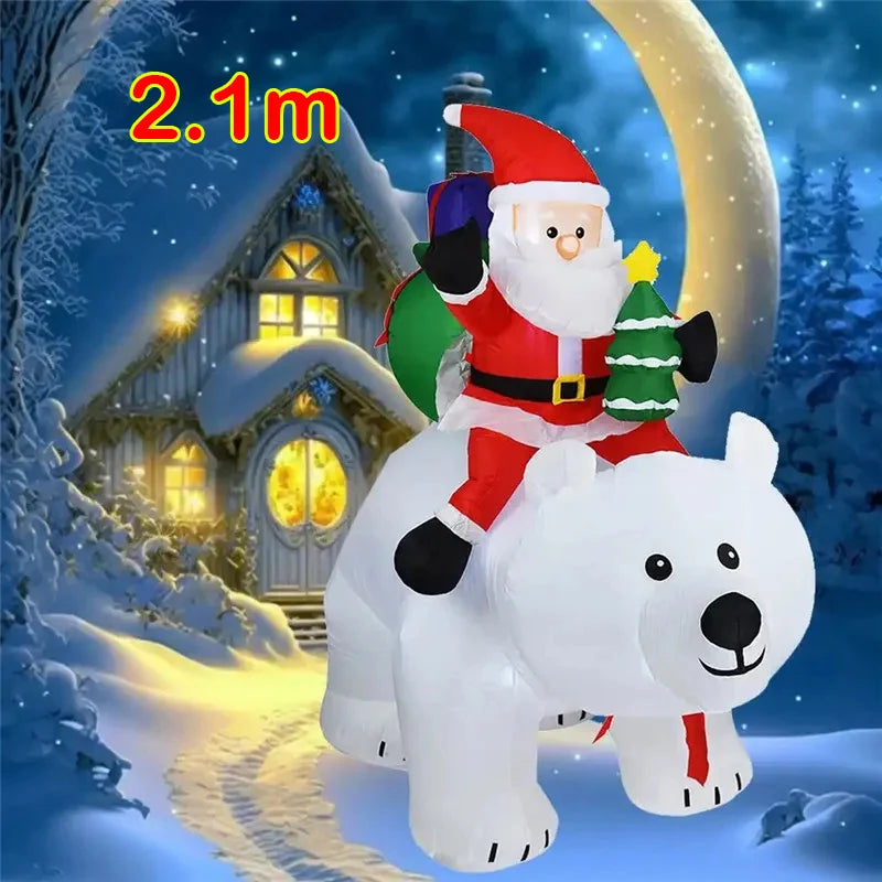 Christmas Inflatable Decoration – LED Light Toy Ornament for Xmas Party, New Year, Indoor and Outdoor Garden Decor