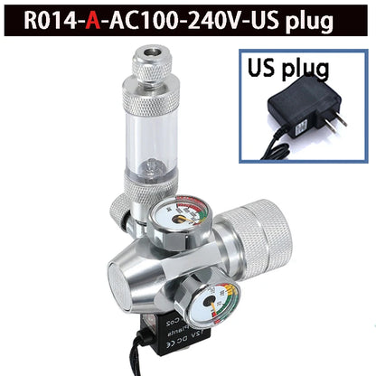 2024 DIY Aquarium CO2 Regulator – Electromagnetic Valve, Bubble Counter & Pressure Reducing Valve for Fish Tank CO2 Control System