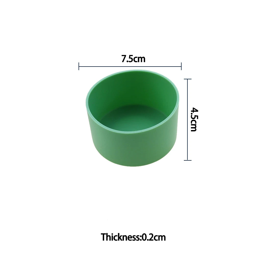 For Better Life , 7.5cm Soft Silicone Cup Bottom Protector Sleeve - Anti-Damage Accessory for Glass Water & Tea Bottles