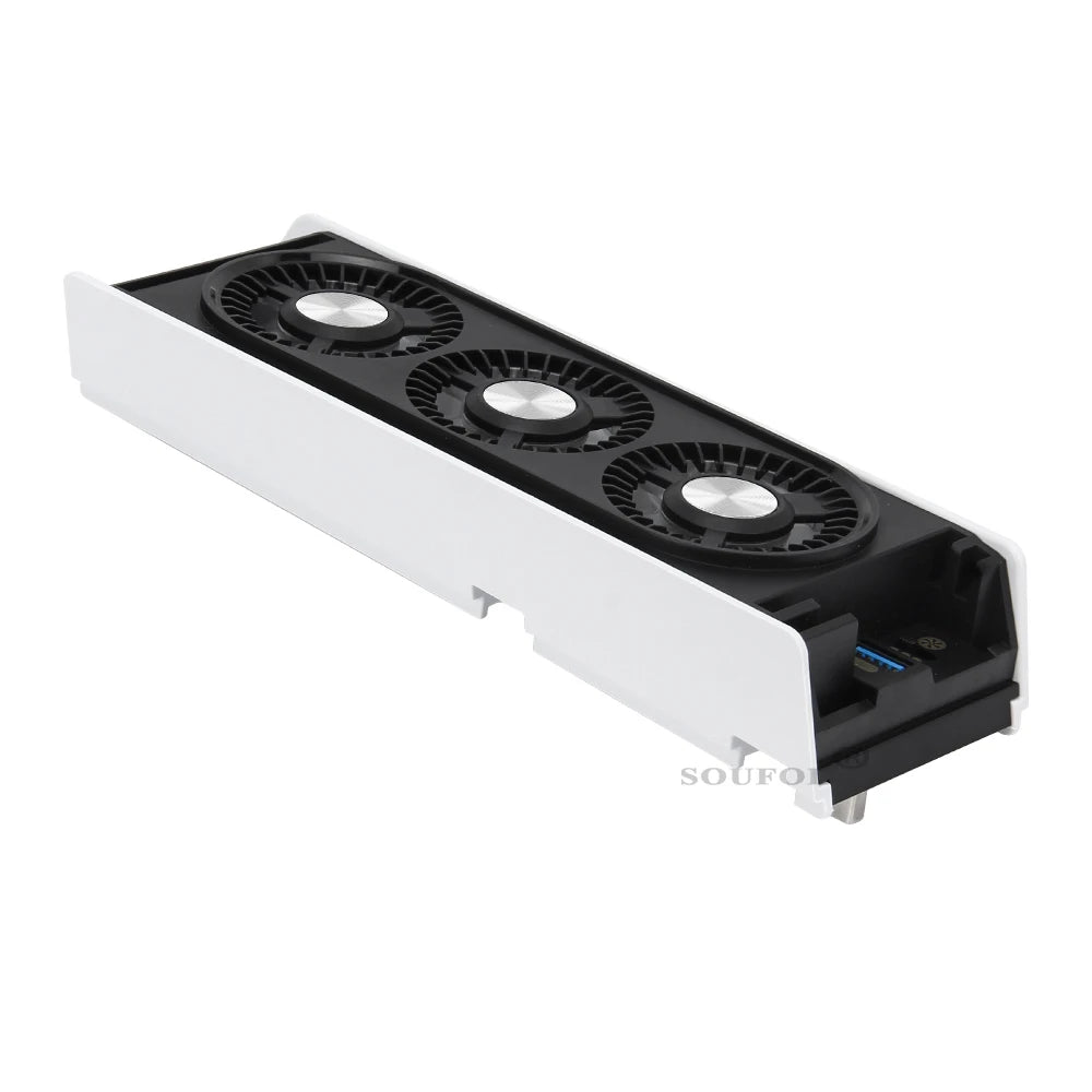 Upgraded PS5 Cooling Fan – Quiet USB 3.0 Hub with LED Light for Disc & Digital Edition Console Accessories