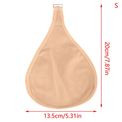 Women Silicone Breast Forms Protective Cotton Pocket Cover – Soft Mastectomy Prosthesis Holder for Artificial Breast Forms, Triangle Shape Comfort Support Accessory