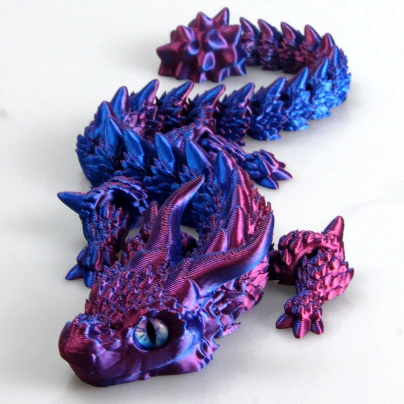 3D Printed Movable Dragon Fidget Toy – Rotatable Articulated Desktop Ornament & Gift for Kids & Adults