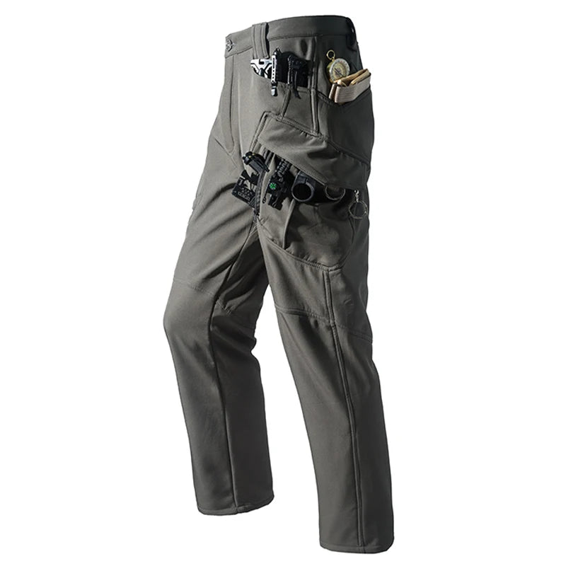 Men’s Fleece Softshell Cargo Pants M–5XL – Winter Outdoor Hiking, Fishing, Climbing & Camping Tactical Trousers
