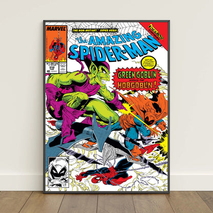 Spider-Man Comic Book Poster - Peter Parker Movie-Inspired Canvas Wall Art
