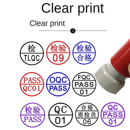 Custom Rubber Flash Stamp – Personalized Name, Logo, Signature for QA, Kids, Scrapbooking & Branding